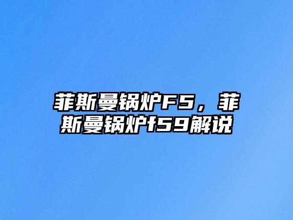 菲斯曼鍋爐F5，菲斯曼鍋爐f59解說