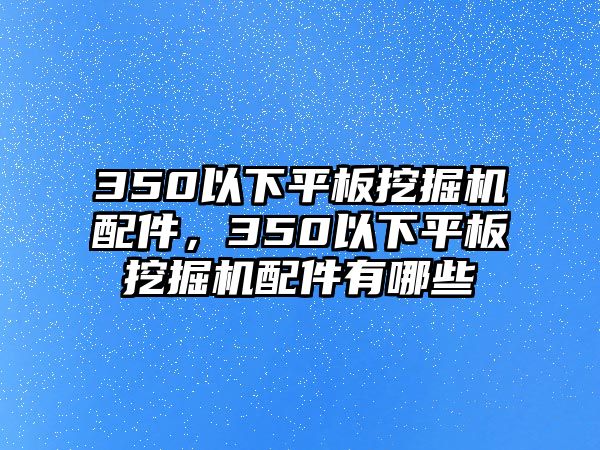 350以下平板挖掘機(jī)配件，350以下平板挖掘機(jī)配件有哪些