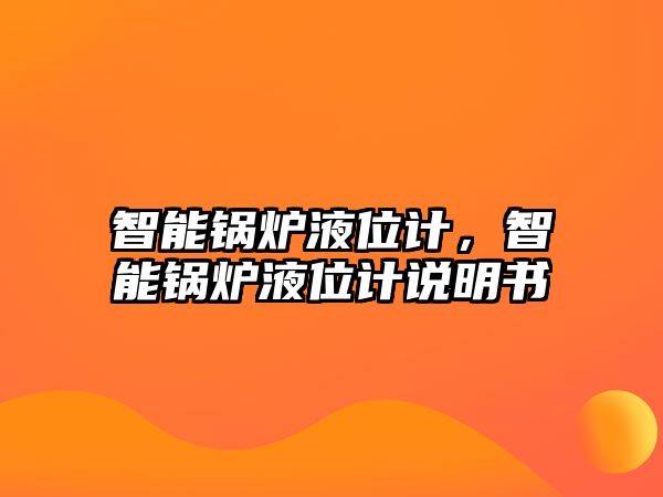 智能鍋爐液位計(jì)，智能鍋爐液位計(jì)說(shuō)明書