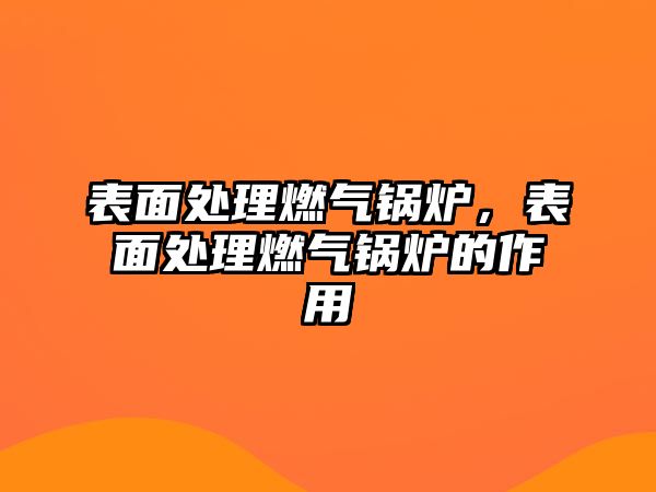 表面處理燃?xì)忮仩t，表面處理燃?xì)忮仩t的作用