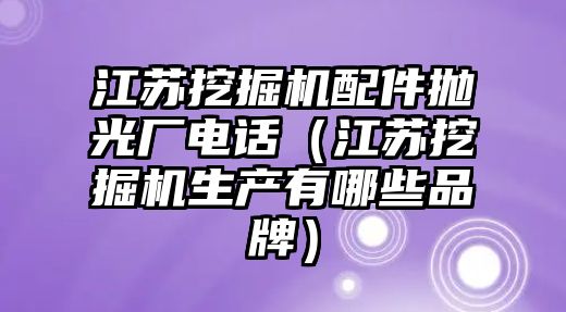 江蘇挖掘機配件拋光廠電話（江蘇挖掘機生產(chǎn)有哪些品牌）