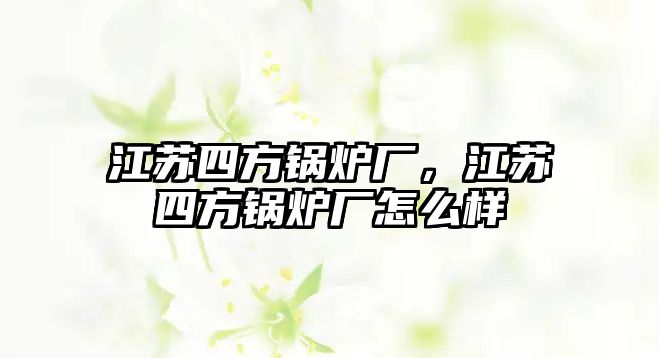 江蘇四方鍋爐廠，江蘇四方鍋爐廠怎么樣