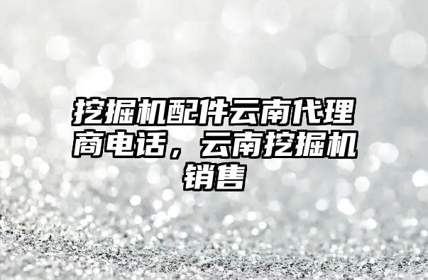 挖掘機配件云南代理商電話，云南挖掘機銷售