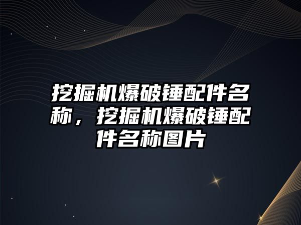 挖掘機爆破錘配件名稱，挖掘機爆破錘配件名稱圖片