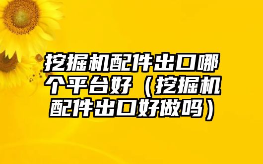 挖掘機(jī)配件出口哪個平臺好（挖掘機(jī)配件出口好做嗎）