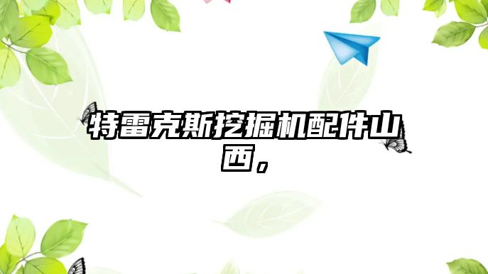 特雷克斯挖掘機配件山西，