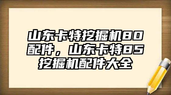 山東卡特挖掘機80配件，山東卡特85挖掘機配件大全