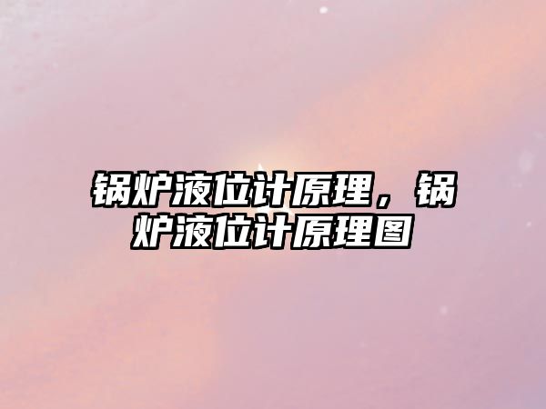 鍋爐液位計原理，鍋爐液位計原理圖