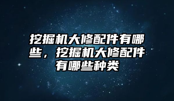 挖掘機(jī)大修配件有哪些，挖掘機(jī)大修配件有哪些種類