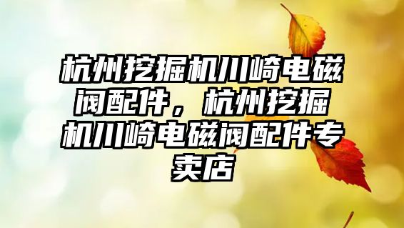 杭州挖掘機川崎電磁閥配件，杭州挖掘機川崎電磁閥配件專賣店