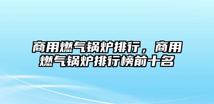 商用燃?xì)忮仩t排行，商用燃?xì)忮仩t排行榜前十名