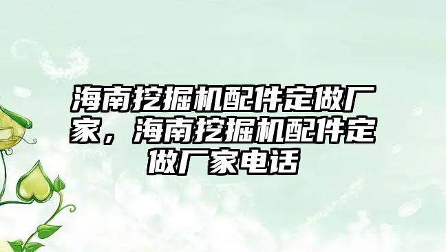 海南挖掘機配件定做廠家，海南挖掘機配件定做廠家電話