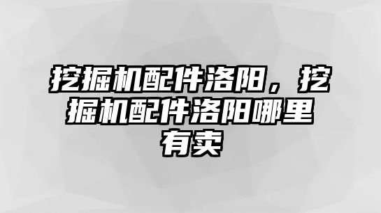 挖掘機配件洛陽，挖掘機配件洛陽哪里有賣