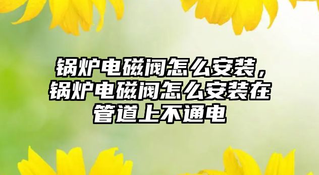 鍋爐電磁閥怎么安裝，鍋爐電磁閥怎么安裝在管道上不通電