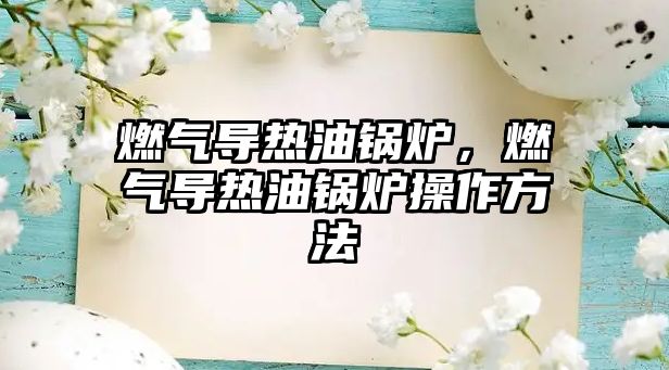 燃?xì)鈱?dǎo)熱油鍋爐，燃?xì)鈱?dǎo)熱油鍋爐操作方法