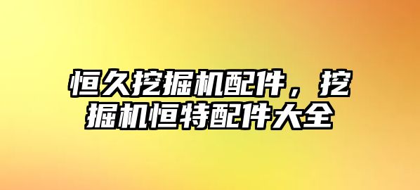 恒久挖掘機配件，挖掘機恒特配件大全