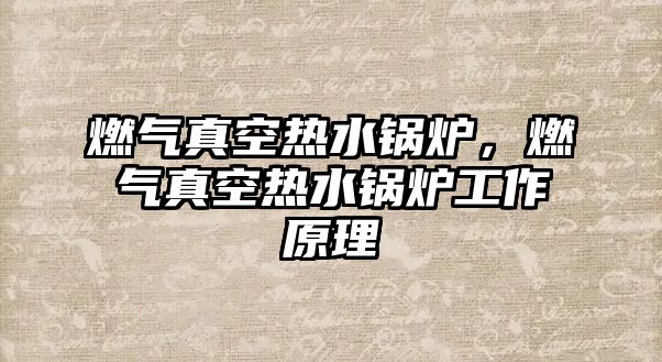 燃?xì)庹婵諢崴仩t，燃?xì)庹婵諢崴仩t工作原理