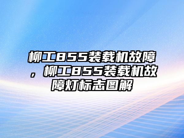 柳工855裝載機故障，柳工855裝載機故障燈標(biāo)志圖解