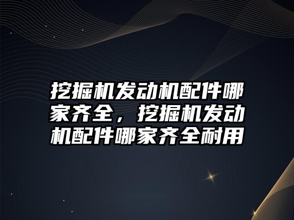 挖掘機發(fā)動機配件哪家齊全，挖掘機發(fā)動機配件哪家齊全耐用