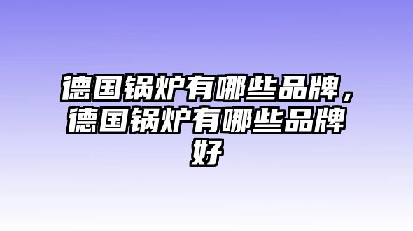 德國(guó)鍋爐有哪些品牌，德國(guó)鍋爐有哪些品牌好