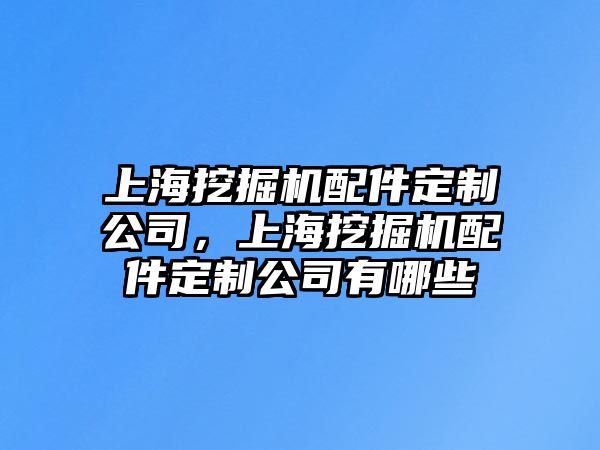 上海挖掘機配件定制公司，上海挖掘機配件定制公司有哪些