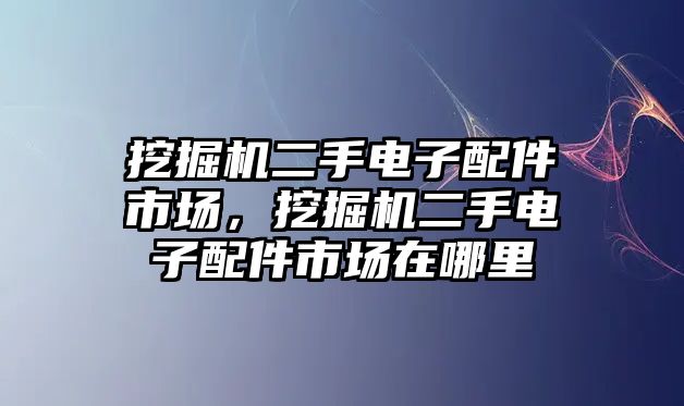 挖掘機(jī)二手電子配件市場(chǎng)，挖掘機(jī)二手電子配件市場(chǎng)在哪里