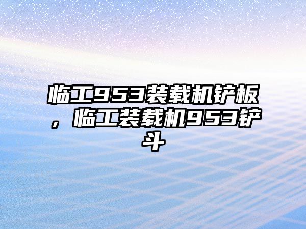 臨工953裝載機鏟板，臨工裝載機953鏟斗