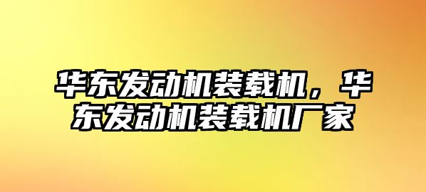 華東發(fā)動機(jī)裝載機(jī)，華東發(fā)動機(jī)裝載機(jī)廠家