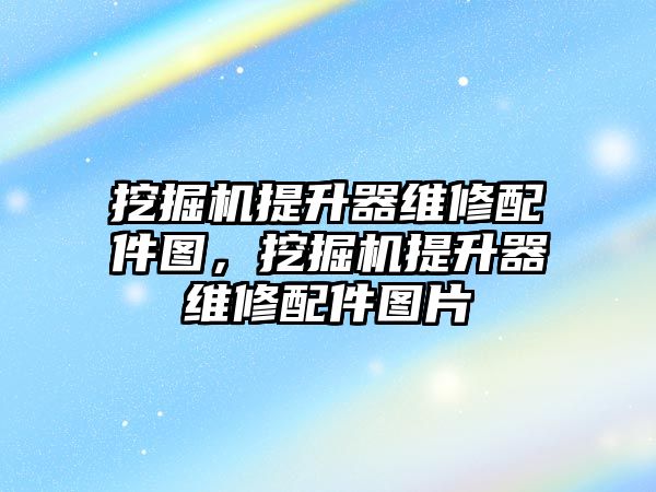 挖掘機提升器維修配件圖，挖掘機提升器維修配件圖片