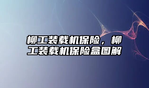 柳工裝載機(jī)保險，柳工裝載機(jī)保險盒圖解