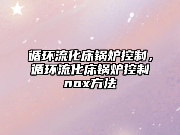 循環(huán)流化床鍋爐控制，循環(huán)流化床鍋爐控制nox方法