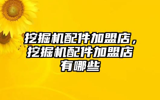 挖掘機配件加盟店，挖掘機配件加盟店有哪些