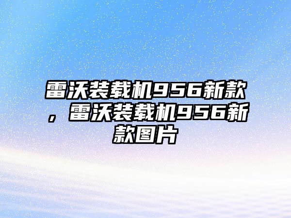 雷沃裝載機(jī)956新款，雷沃裝載機(jī)956新款圖片