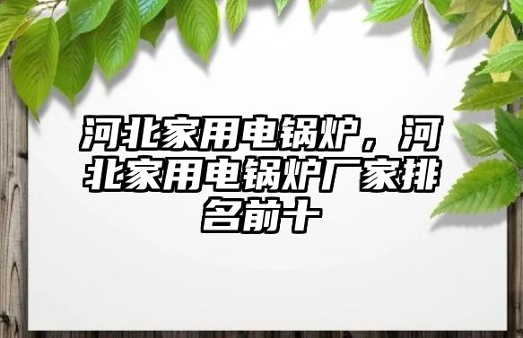 河北家用電鍋爐，河北家用電鍋爐廠家排名前十