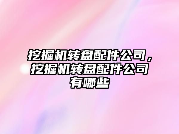 挖掘機轉(zhuǎn)盤配件公司，挖掘機轉(zhuǎn)盤配件公司有哪些