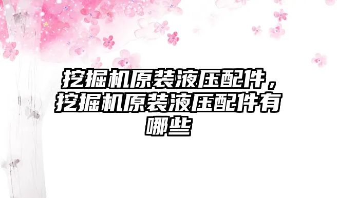 挖掘機原裝液壓配件，挖掘機原裝液壓配件有哪些