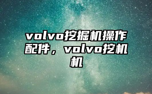 volvo挖掘機操作配件，volvo挖機機