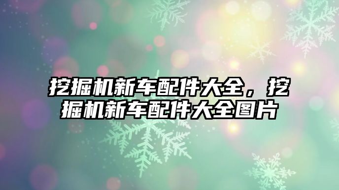 挖掘機新車配件大全，挖掘機新車配件大全圖片