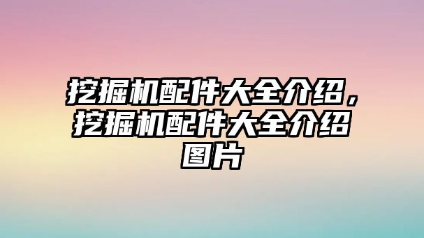 挖掘機(jī)配件大全介紹，挖掘機(jī)配件大全介紹圖片