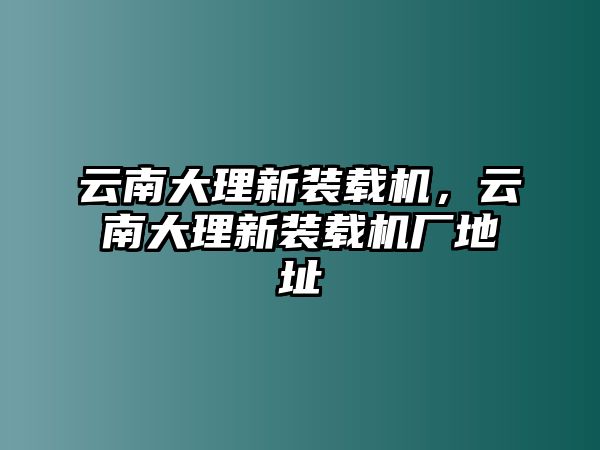 云南大理新裝載機(jī)，云南大理新裝載機(jī)廠地址