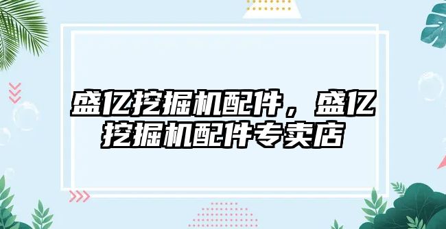 盛億挖掘機配件，盛億挖掘機配件專賣店