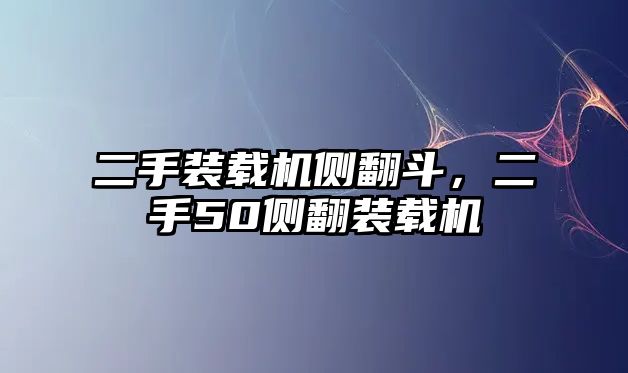 二手裝載機側(cè)翻斗，二手50側(cè)翻裝載機