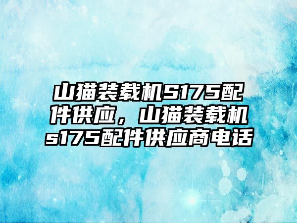 山貓裝載機S175配件供應，山貓裝載機s175配件供應商電話