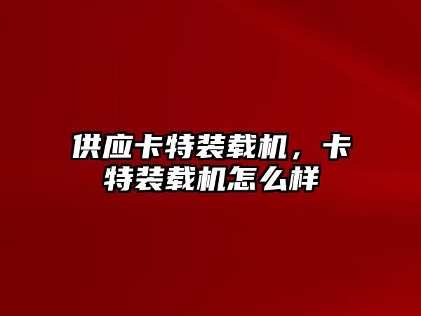 供應(yīng)卡特裝載機，卡特裝載機怎么樣