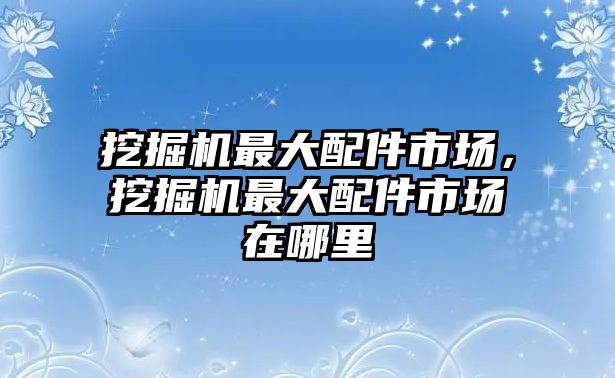 挖掘機最大配件市場，挖掘機最大配件市場在哪里