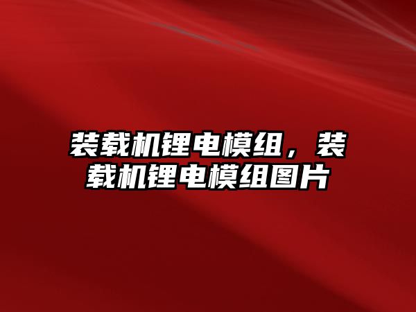 裝載機鋰電模組，裝載機鋰電模組圖片