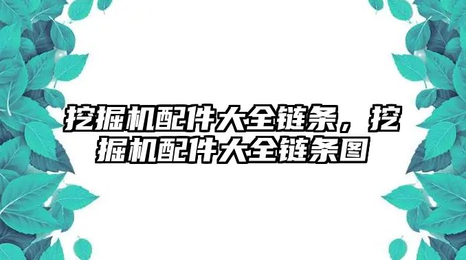 挖掘機配件大全鏈條，挖掘機配件大全鏈條圖