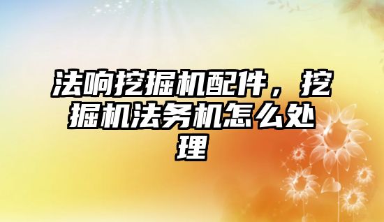 法響挖掘機配件，挖掘機法務機怎么處理