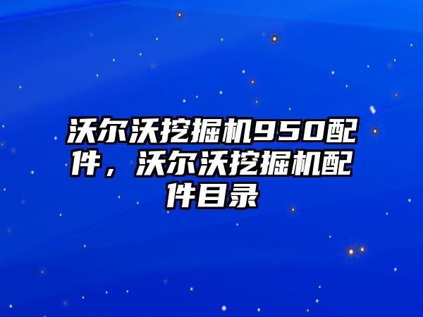 沃爾沃挖掘機950配件，沃爾沃挖掘機配件目錄