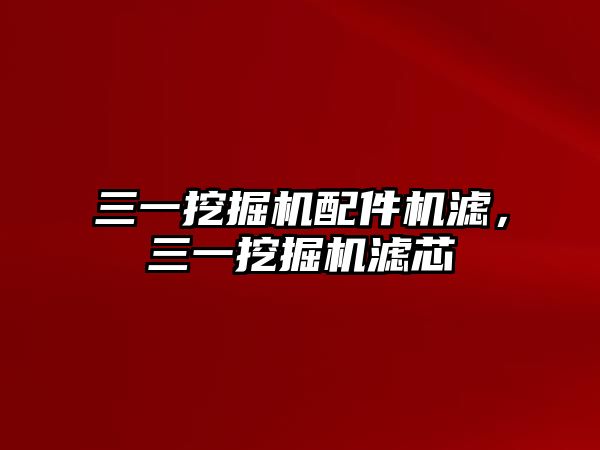 三一挖掘機配件機濾，三一挖掘機濾芯